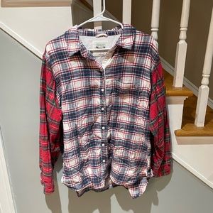 American Eagle Color Block Flannel